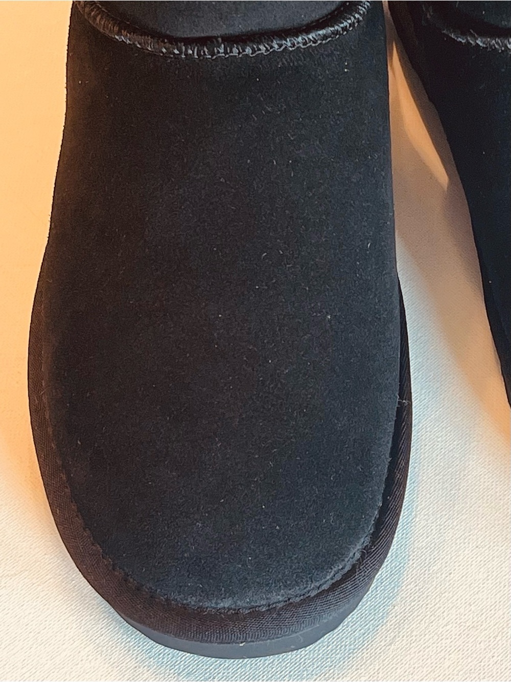 NIB QUINCE ๐ฏ AUSTRALIAN SHEARLING MID-CALF SUEDE LEATHER BOOT BLACK WOMEN SIZE 8 - Picture 6 of 13